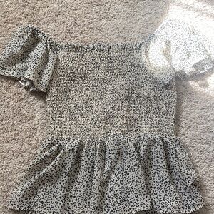 Off the shoulder cheetah print top